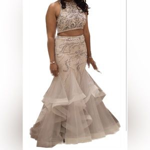 Elegant two piece mermaid dress